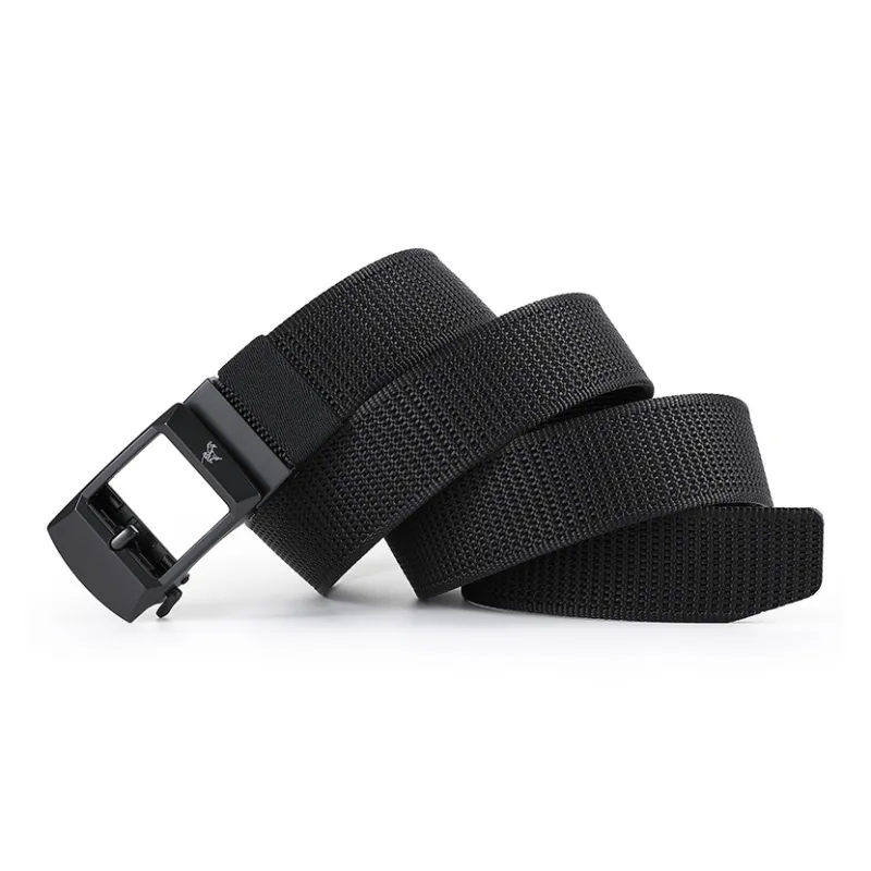 POLOMEISDO Nylon Braid Automatic Buckle Belt Unisex Width  3.8cm-3