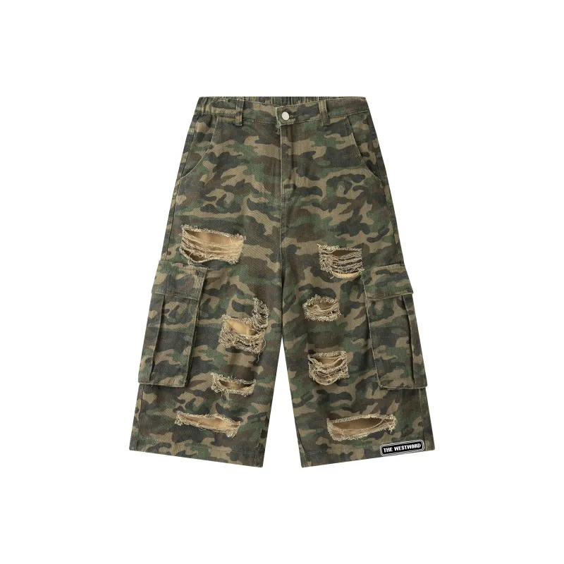 Journey To The West Denim Shorts Unisex-0