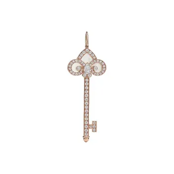 TIFFANY & CO. Diamond, Mother Of Pearl Pendants Unisex Rose Gold