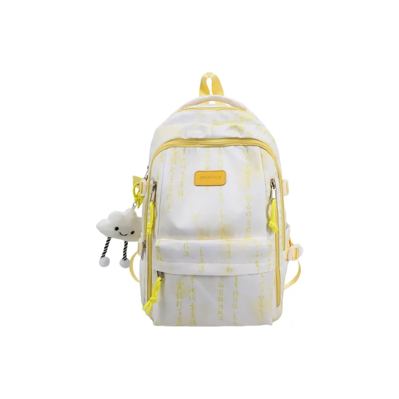 WICKBUEN Nylon Backpack Unisex Black/Pink/Yellow/Green/Blue-12