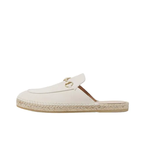 GUCCI Slip Resistant Closed Toe Slippers Women's Ivory White