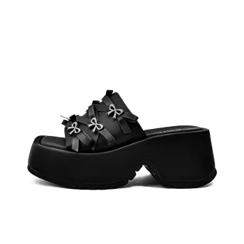 KMD Quiet Slide Slippers Women's Black