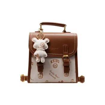 TOUTSEUL YOLO PU One Shoulder Crossbody Backpack Women's White/Black/Pink/Brown