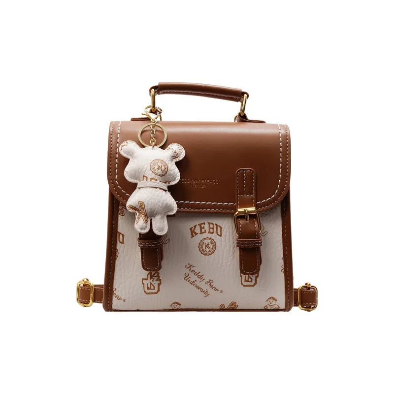 TOUTSEUL YOLO PU One Shoulder Crossbody Backpack Women's White/Black/Pink/Brown-0