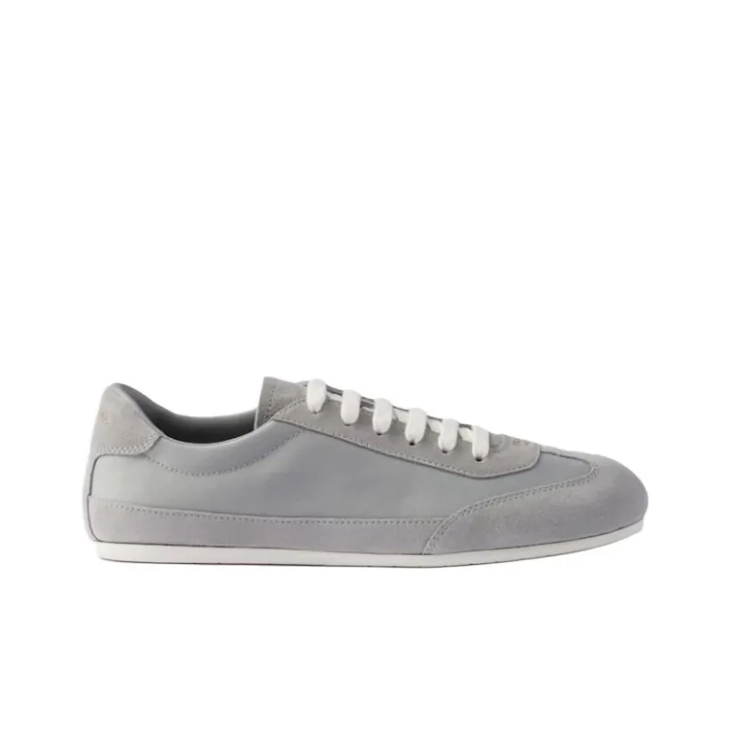 PRADA Low Top Skateboard Shoes Men's Gray-1