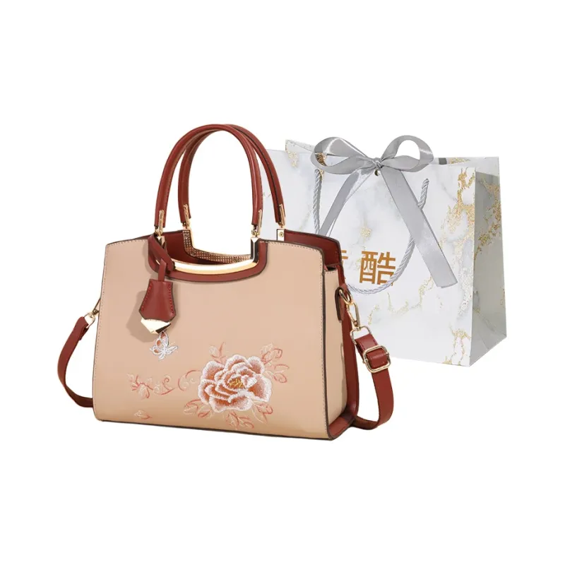 Cool PU Crossbody One Shoulder Handbag Women's Small Flower Style/Print Style-2