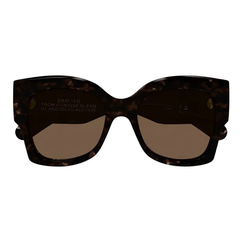 Chloe Acetate Irregular Shape Sunglasses Unisex Tortoiseshell-1