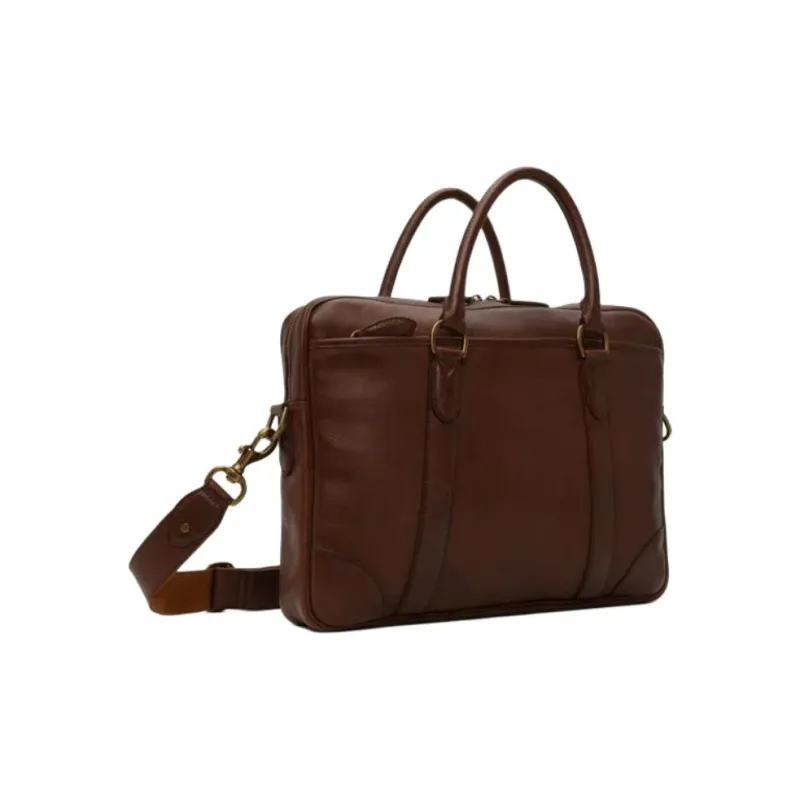 Polo Ralph Lauren Leather Briefcase Men's Tan-2