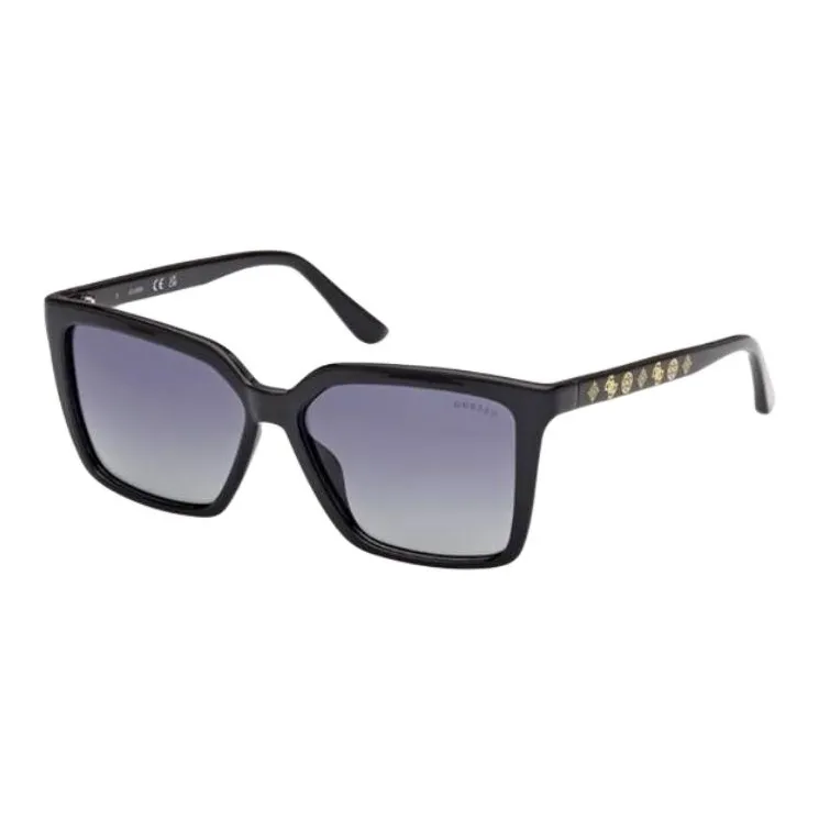 GUESS Injection Square Sunglasses Women's Black-0
