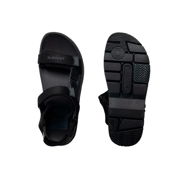 LACOSTE Suruga Premium Beach Sandals Men's Black-3