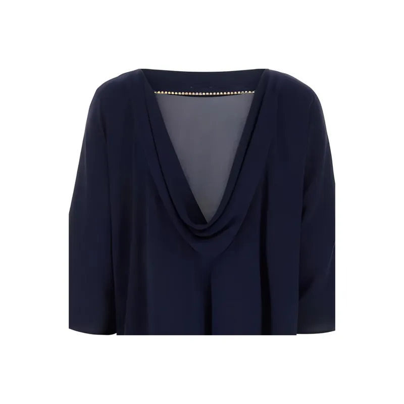 MaxMara V Back Short Sleeved Blouse-2