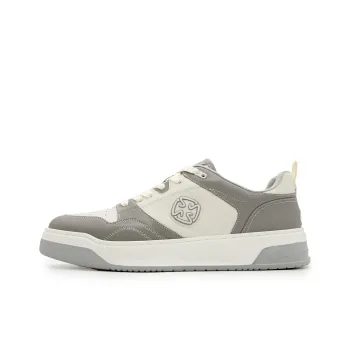 Satchi Breathable, Moisture Wicking, Height Increasing, Abrasion Resistant Low Top Skateboard Shoes Men's White Gray