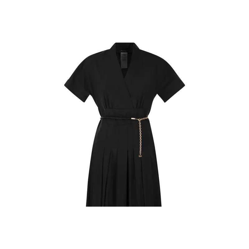 MaxMara Studio Short Sleeved Dresses Women's Black-3