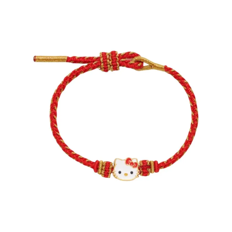 FIRST PARTY x Sanrio Kuromi Hello Kitty Hello Kitty Hand Woven Red String Rope Bracelets-3