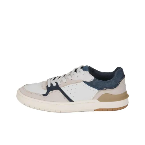 medio Breathable Low Top Skateboard Shoes Men's White Blue