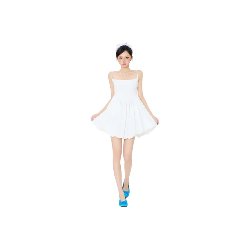 7 SEVFUN Slip Dresses Women's White-0