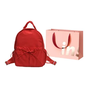 WHEELY BABY+ Nylon Backpack Women's Red/Blue/Ecru/Pink/Black