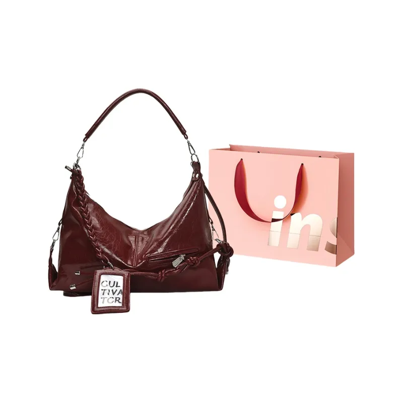 WHEELY BABY+ PU Shoulder Bag, Crossbody Bag Women's Red/Silver Black/White-0