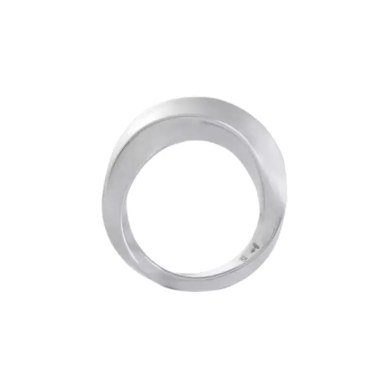 TOM WOOD White Rhodium 925 Sterling Silver Rings Unisex Silver-0