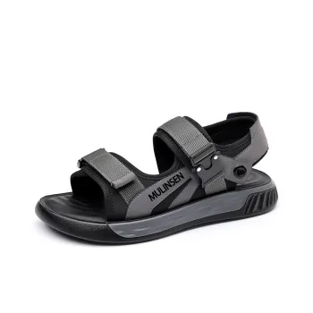 Mulinsen Beach Sandals Men Green Gray