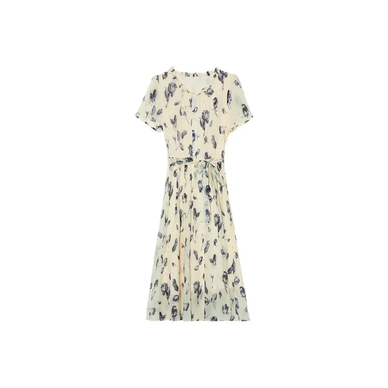 Mu Xiao Xin Short Sleeved Dress Women's-5