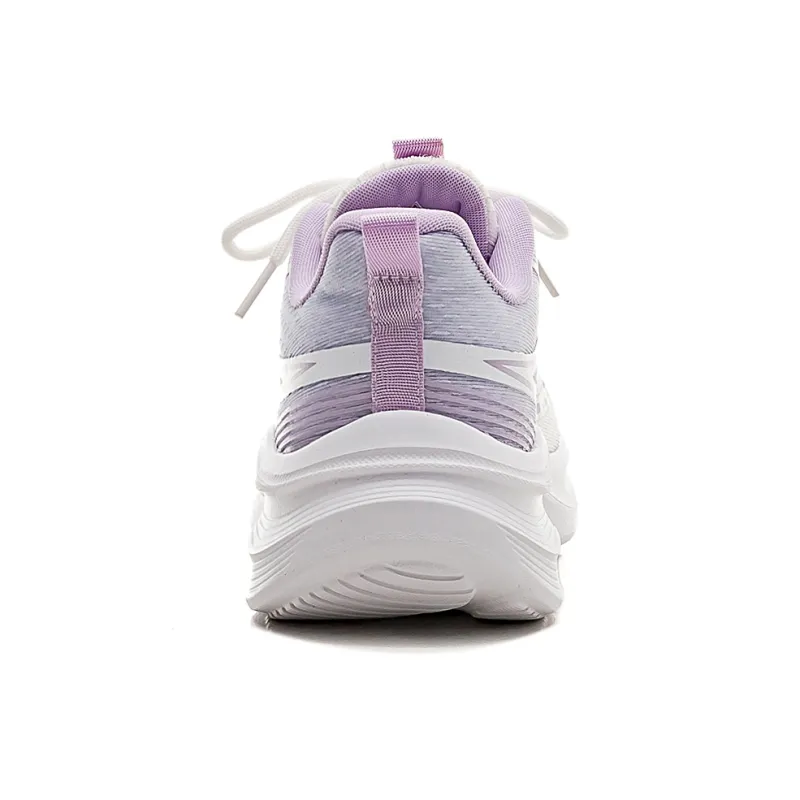HUANQIU Slip Resistant And Breathable Coverage Low Top Casual Running Shoes Women's White Purple-3