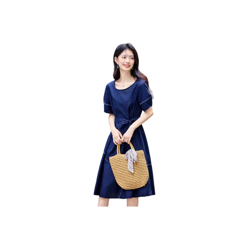 Still Quiet Short Sleeved Dress Women's-0