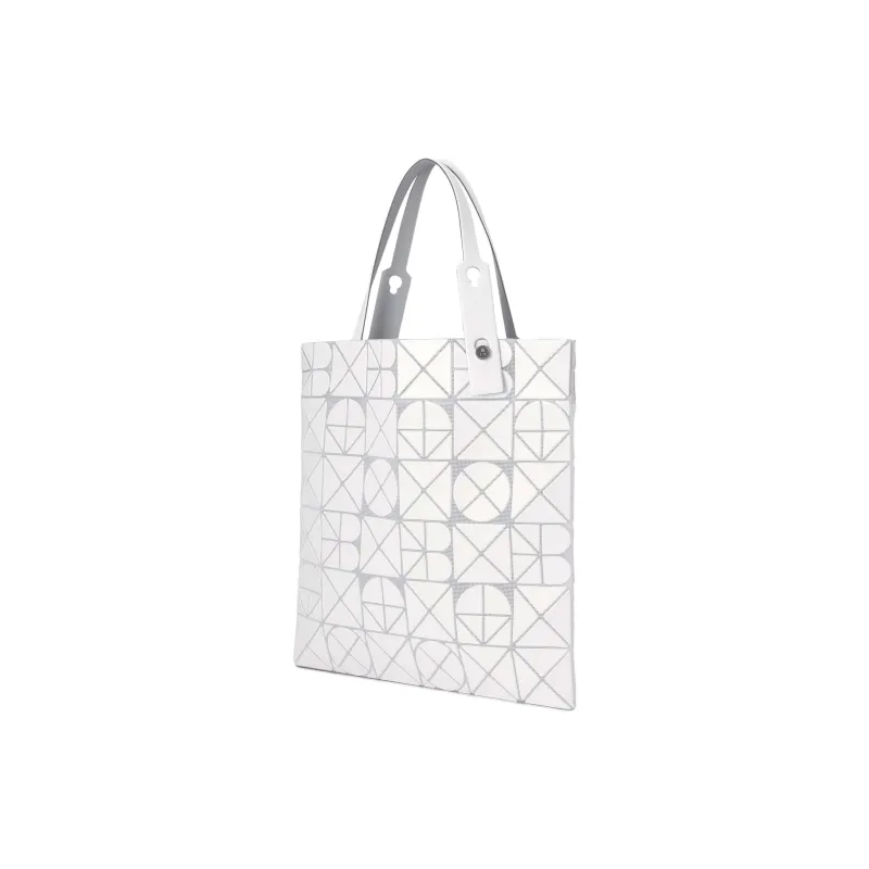 ISSEY MIYAKE PVC Tote Bag, Shopping Bag, Handbag Women's Matte White-1