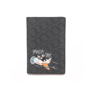 CANUDILO PVC Card Holder Unisex Dark Gray Black