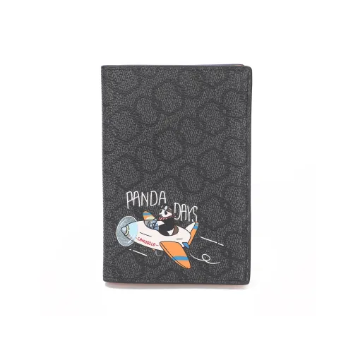 CANUDILO PVC Card Holder Unisex Dark Gray Black