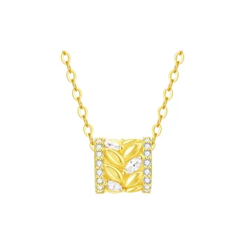 Lao Feng Xiang S925 Silver Necklaces Women's