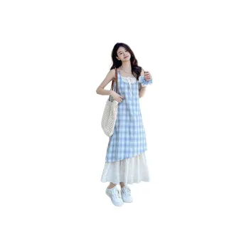 GOSO Slip Dresses Women's Blue