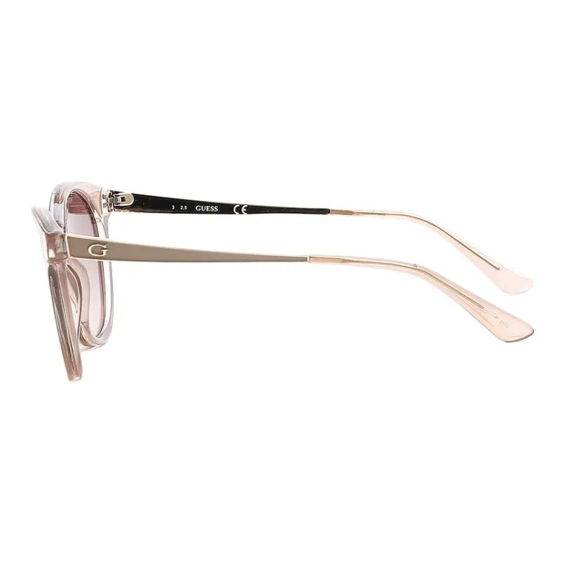 GUESS Plastic Round Sunglasses Women's Transparent-1