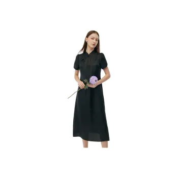 GOELIA Cheongsams Women's 78X Black/Coffee Two Tone
