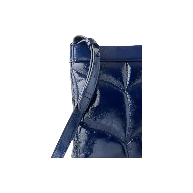 Mulberry Leather Cell Phone Pouch Shoulder Bag Crossbody Bag Regular Men's Navy-1