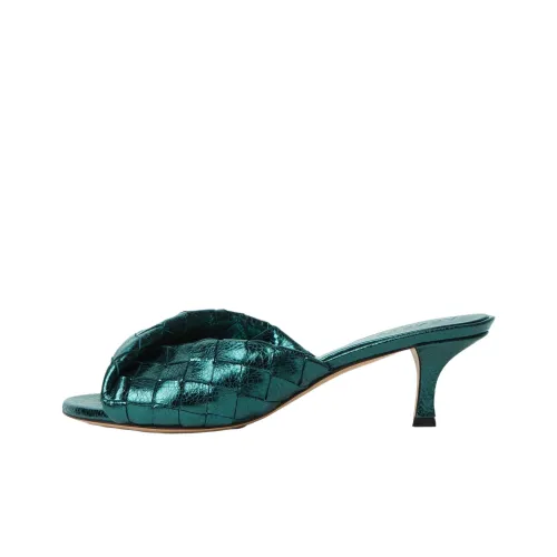 Bottega Veneta Blink Slip Resistant Slide Slippers 5cm Women's Emerald Green