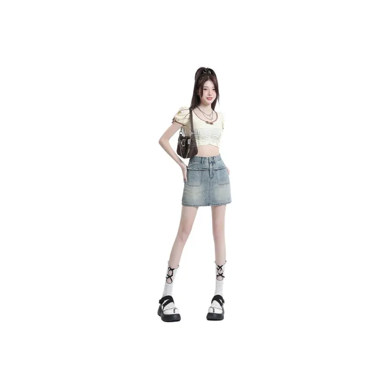 The New Age Family Denim Short Skirts Women's-0