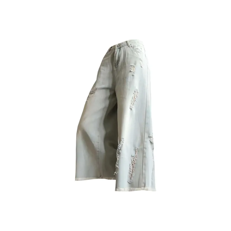 Anyveiw Denim Shorts Unisex Light Blue-0