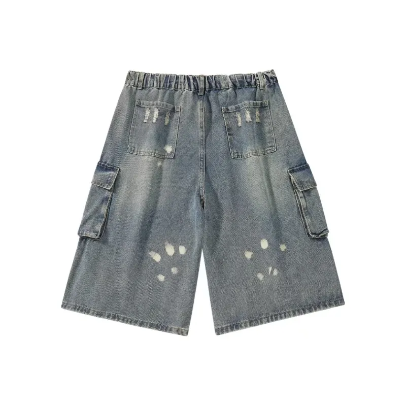 CASAMIA Denim Shorts Unisex Vintage Blue-1