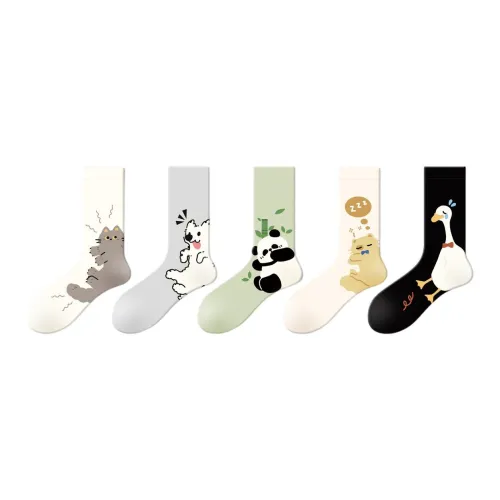 Gentle Welcome Mid Calf Socks Unisex 5 Pack