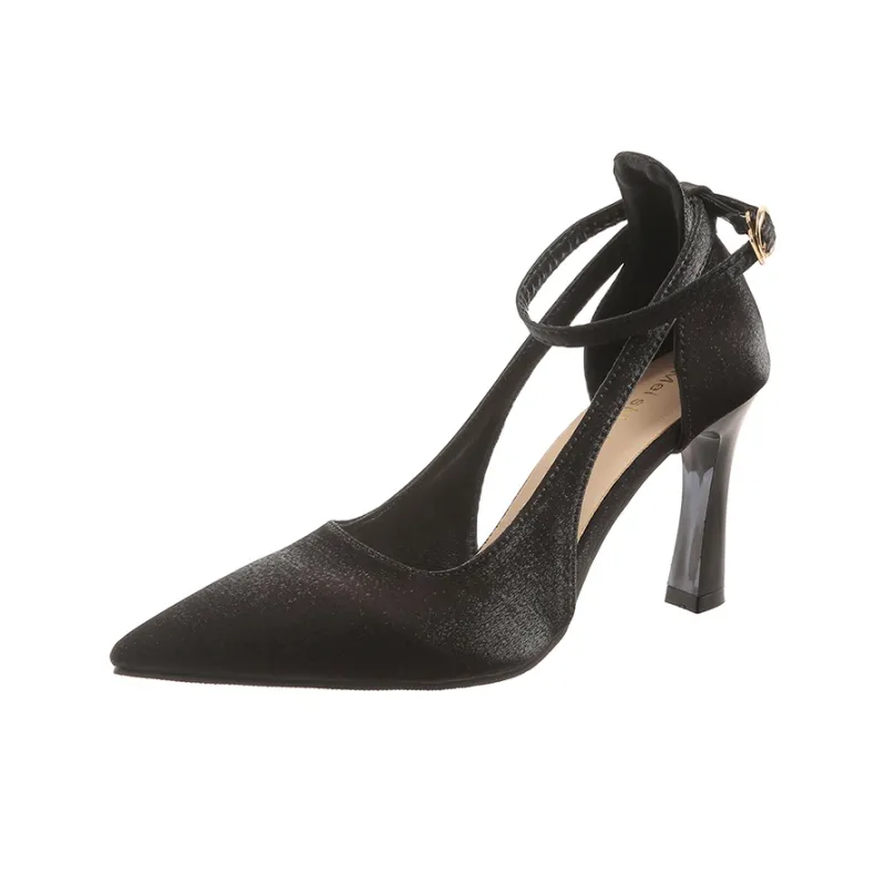 Alxnan High Heels Women's Black/Ecru/Burgundy-5