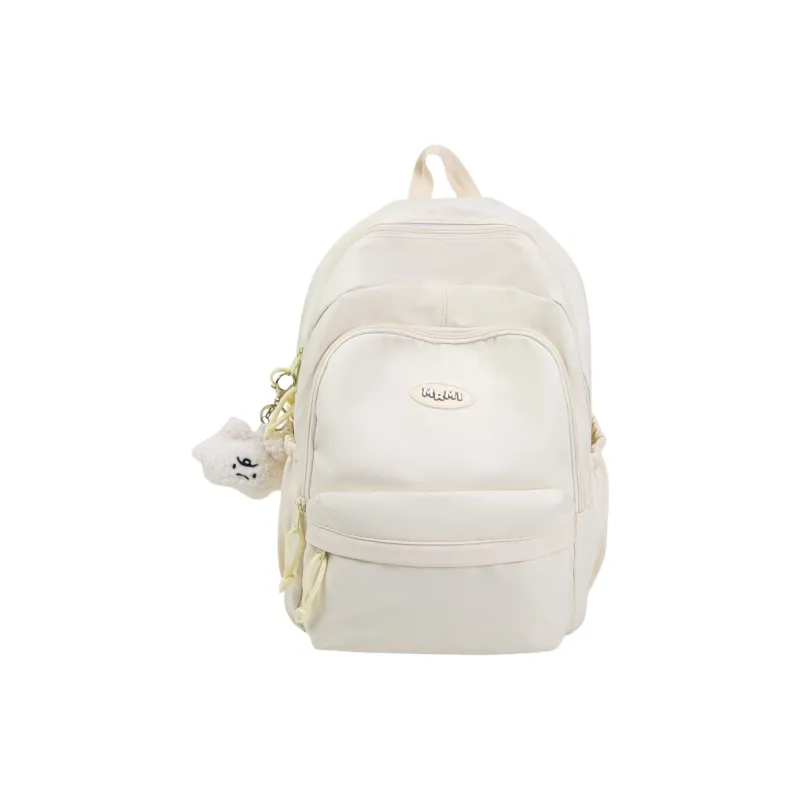 Meow In The Grass Nylon Backpack Unisex Black/White/Yellow-6