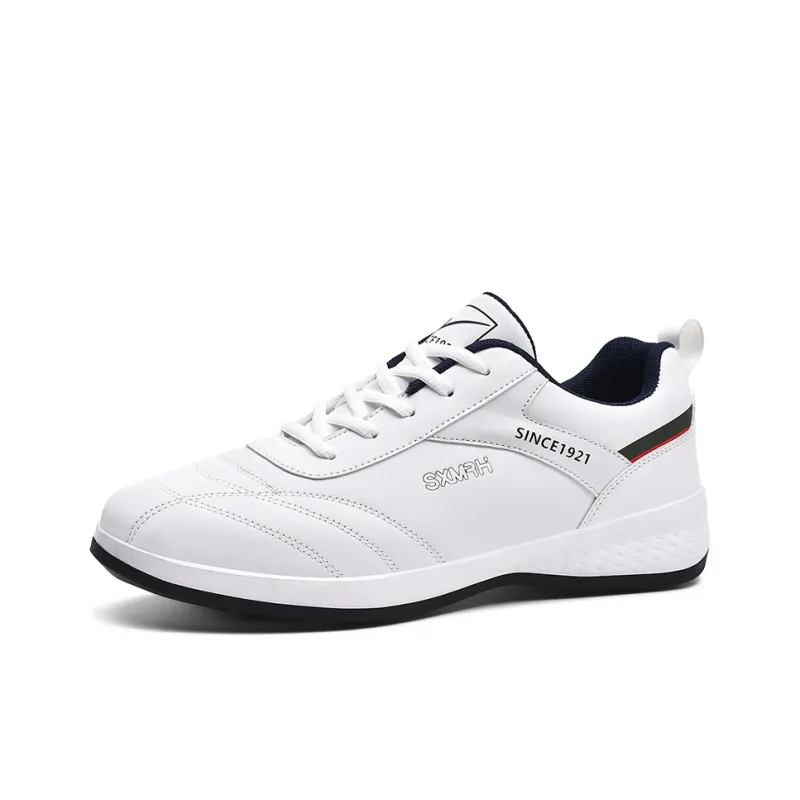 Binary Anti Slip Wear Resistant Low Top Casual Shoes Men's White Blue-1
