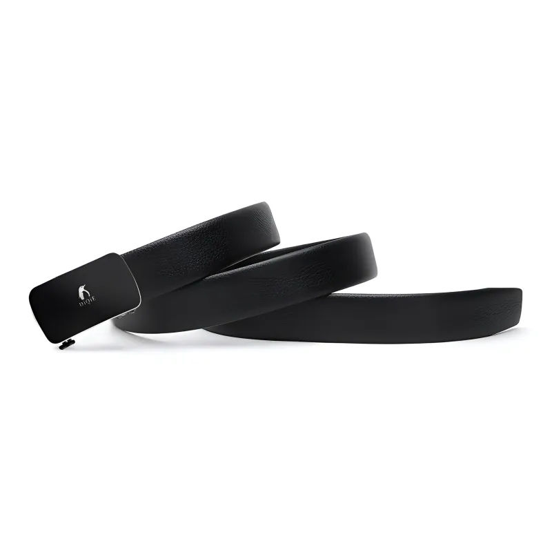 Emperor Penguin Top Grain Cow Leather Belt, Belt Unisex Space Silver, Rose Gold Width 3.5CM-3