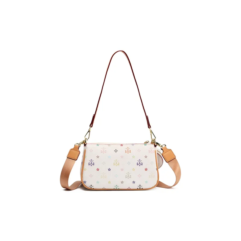MISS GAIL Synthetic Leather Shoulder Bag, Crossbody Bag, Handbag Women's Monogram Multicolor-8