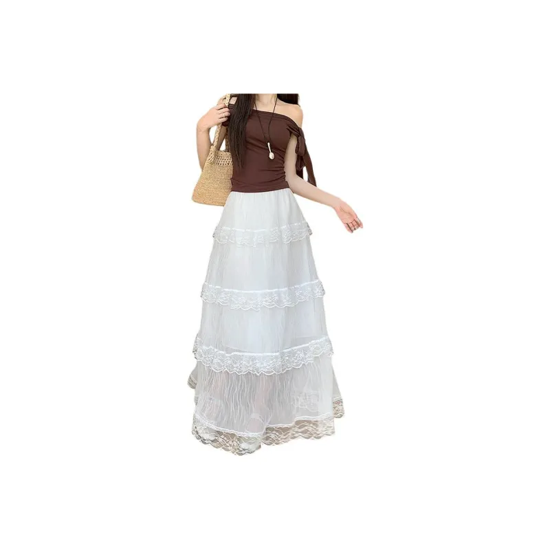 Garbege Casual Long Skirt Women's-4