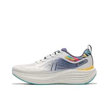 XTEP Anti Slip Wear Resistant Low Top Casual Running Shoes Men's White Blue