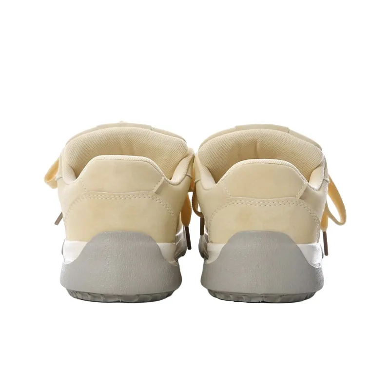 Ordifen Low Top Skateboard Shoes Women's Light Yellow-3