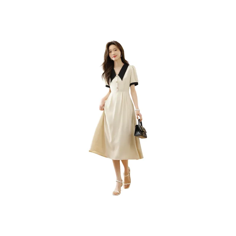 Mu Xiao Xin Short Sleeved Dress Women's-0