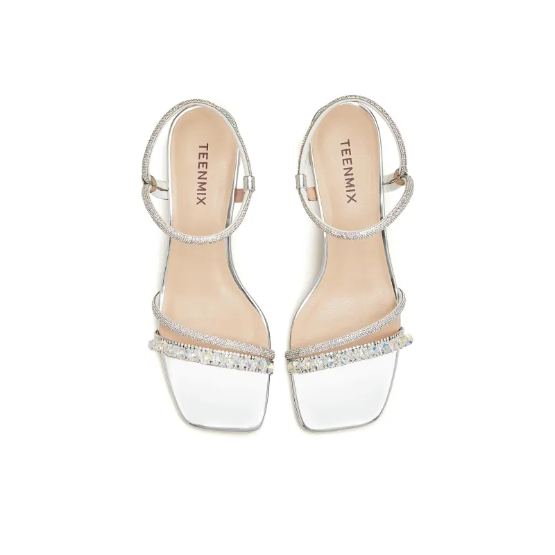 Teenmix Crushed Ice, Fairy Drag One Strap Sandals 6cm Women's-2